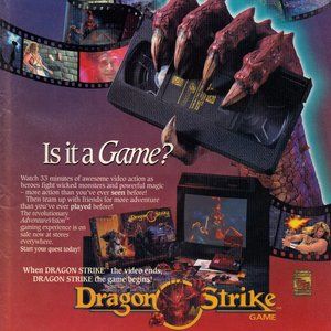 Vintage 1993 Print Ad for Dragon Strike Game